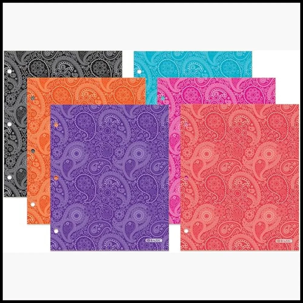 Paper Letter Size 2 Pocket Folder Organizer for School Office